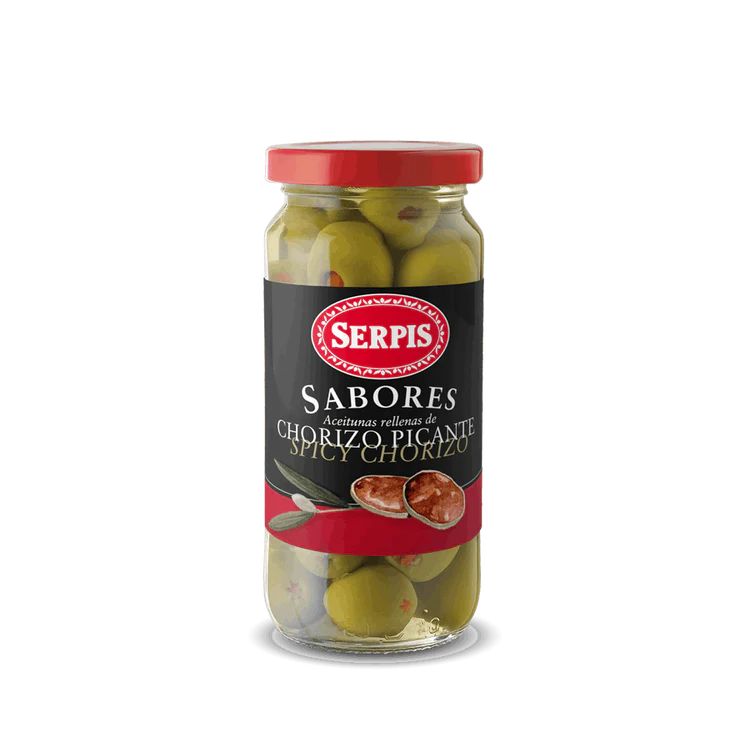 Aceitunas Rellenas de Chorizo Picante