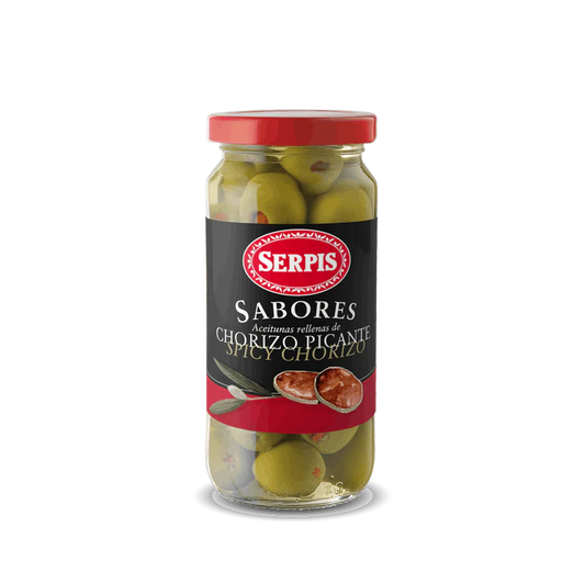 Aceitunas Rellenas de Chorizo Picante